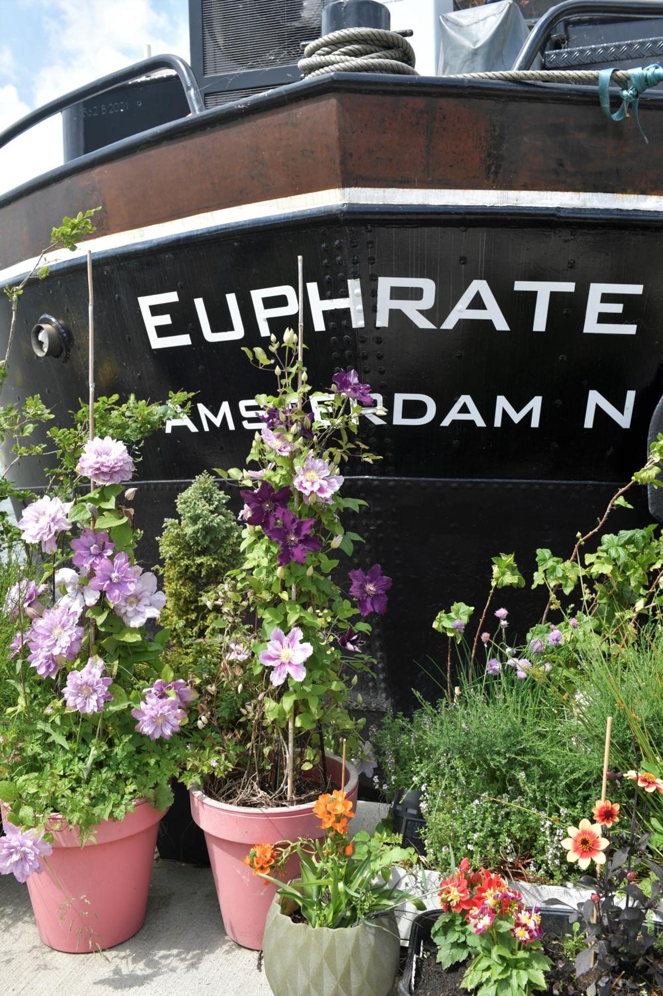 Wheelhouse Euphrate Houseboat Bed and Breakfast Diemerbrug Buitenkant foto